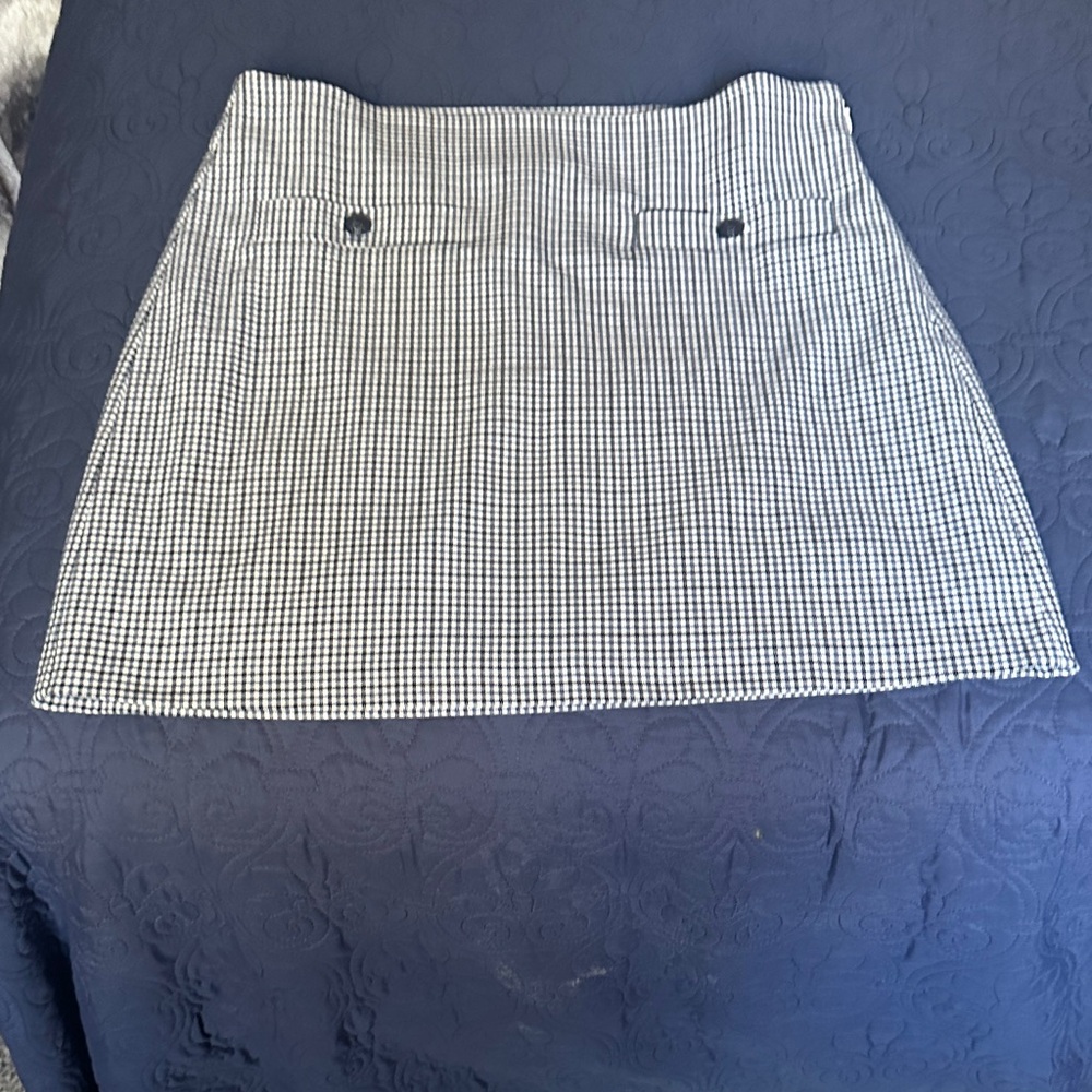 LOFT Black and White Mini Skirt